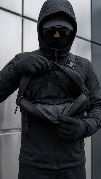 Мужская сумка-мессенджер через плечо Urban, текстильная с велкро панелью 3017185608 фото